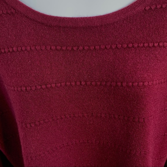NWT Karen Scott Merlot color Sweater SzL - Picture 2 of 11